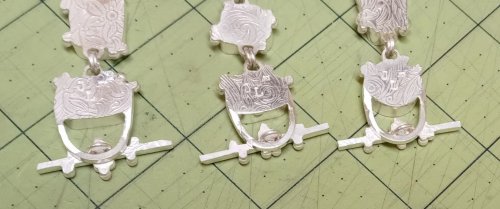 Judy Larson's Broken  AKA Bits and Pieces Dish Jewelry - , Metalwork, Filing, Finishing, Tumbling, Tumble, Tumbling Jewelry, Butane Torch, Soldering, Solder, Design, 3 types of t bars